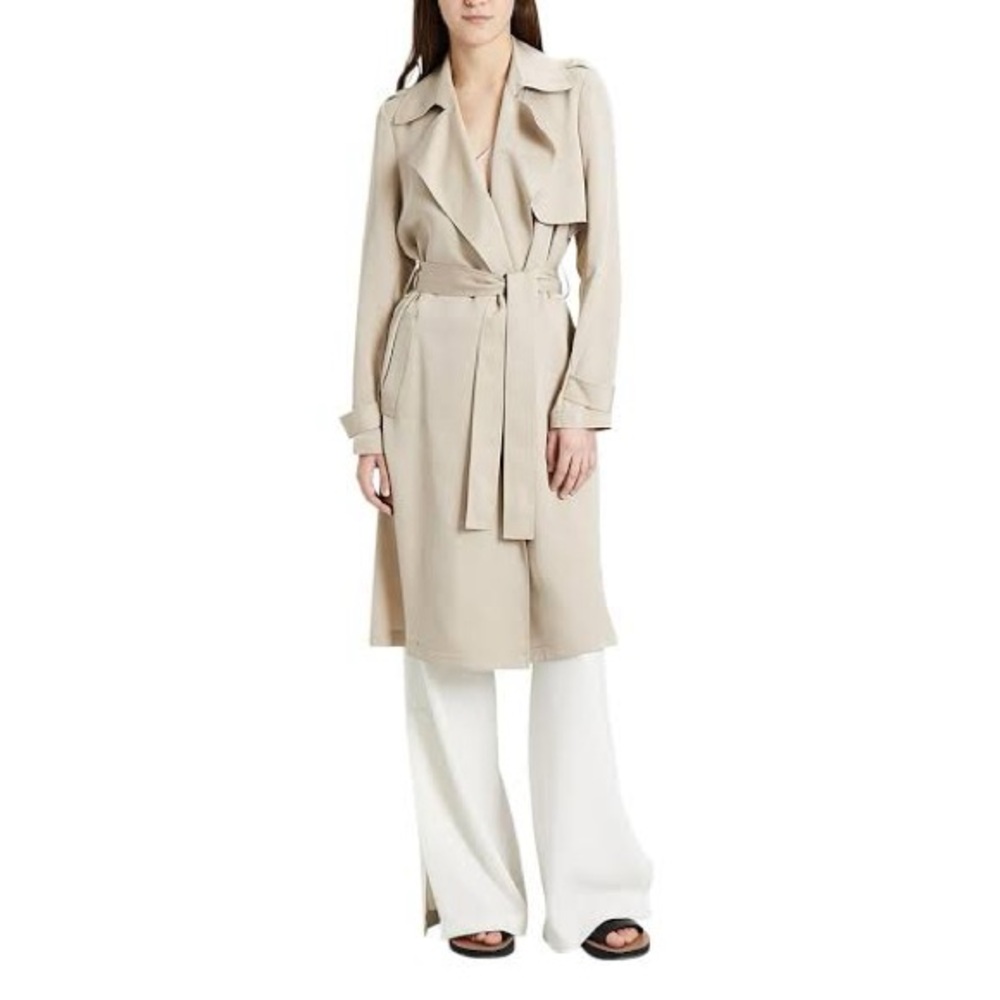 Theory Belted Trench Coat in Beige